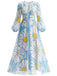 [Pre-Sale] Blw 1980s Floral V Neck Dress 2