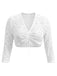 White 1950s V Neck Blouse
