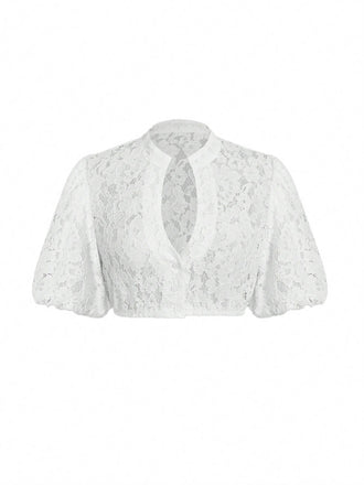 White 1950s Vintage Classic Top