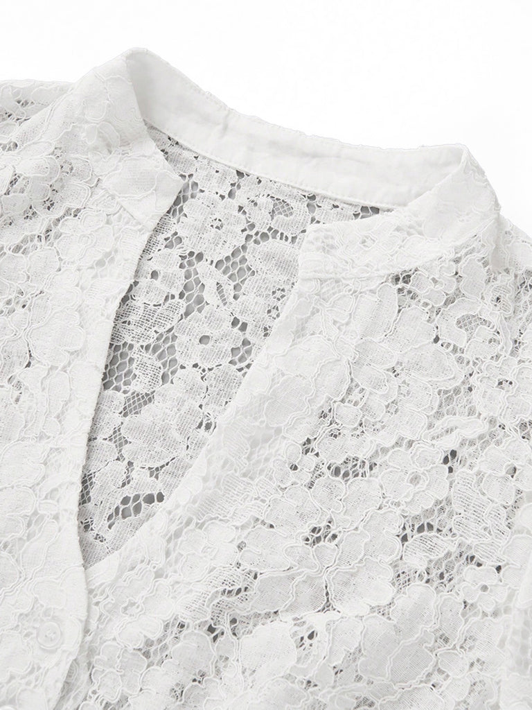 White 1950s Vintage Classic Top 3