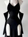 Black 1960s Halter Dress 4