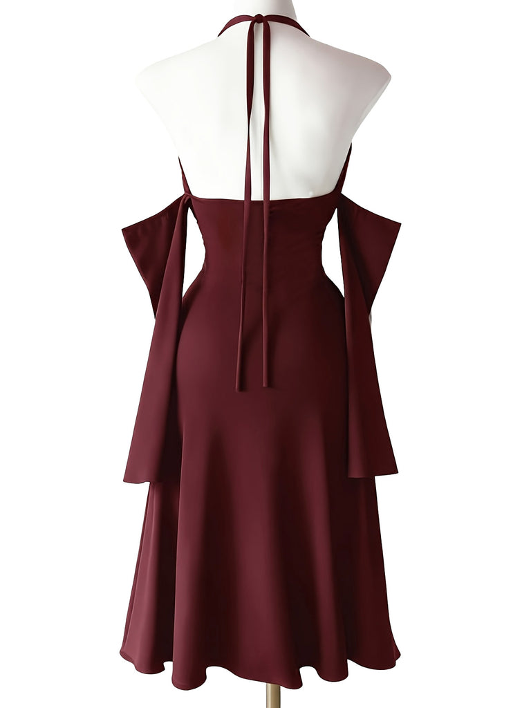 Black 1960s Halter Dress 8