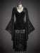 Black 1960s Lace V Neck Dress