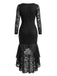 Black 1960s Lace Dress 4