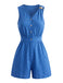 Lake Blue 1950s V Neck Jumpsuit 2
