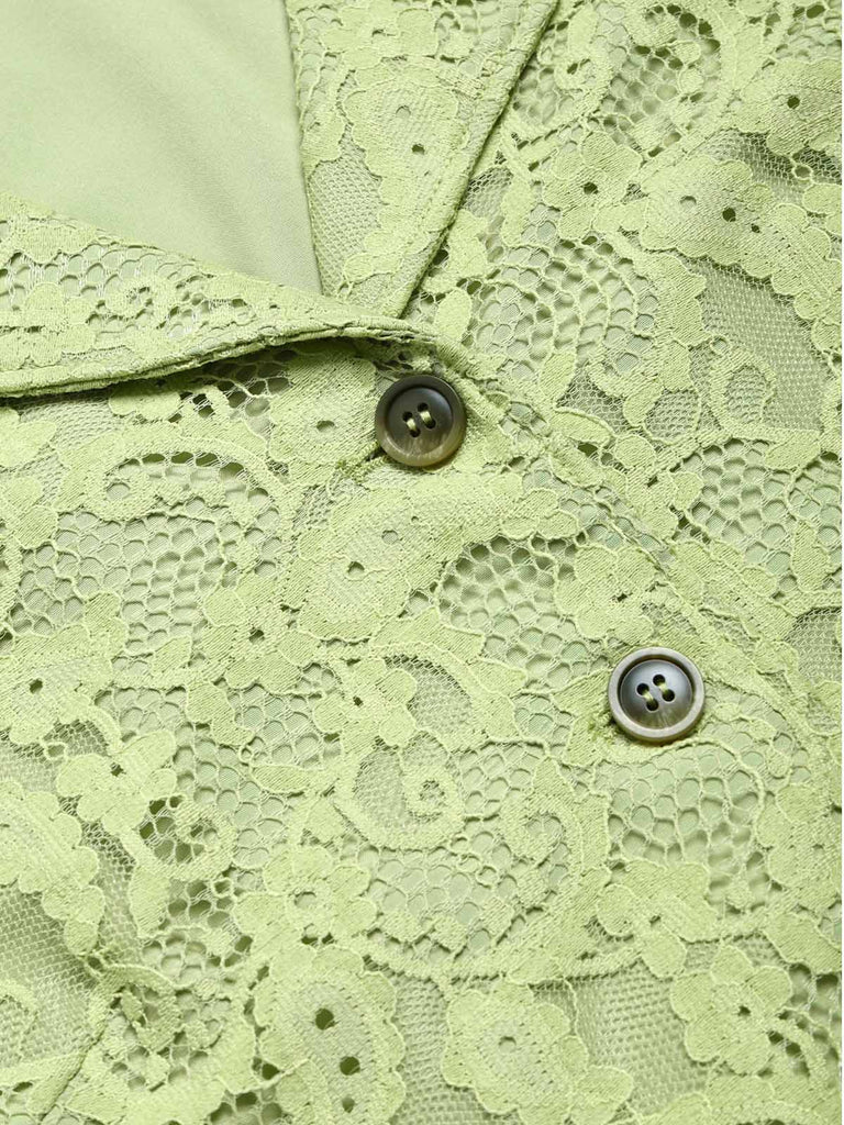 [Pre-Sale] Chartreuse 1960s Lace Dress 7