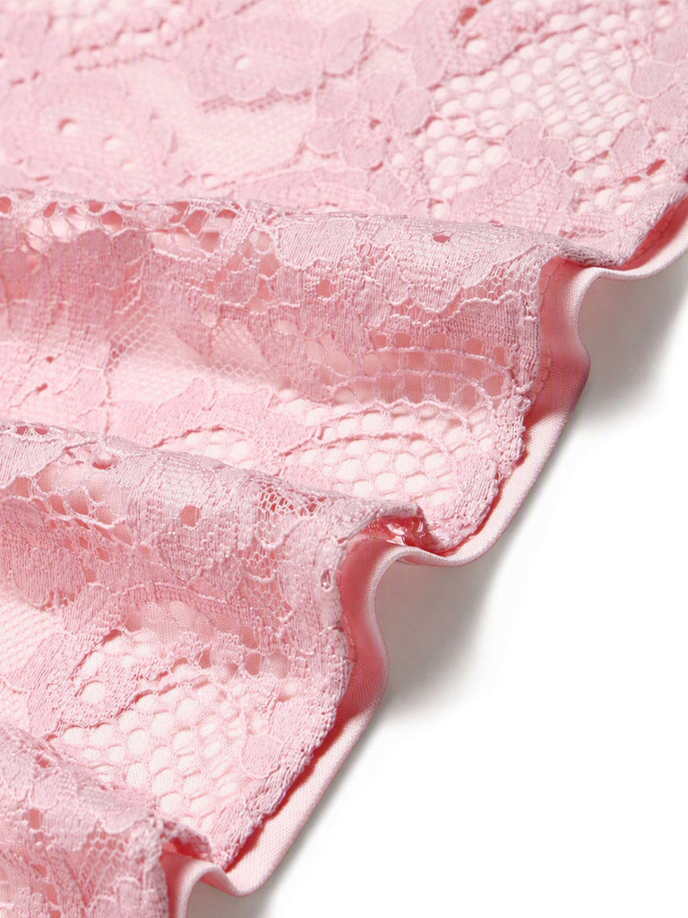 [Pre-Sale] Pink 1950s Lace Dress 6