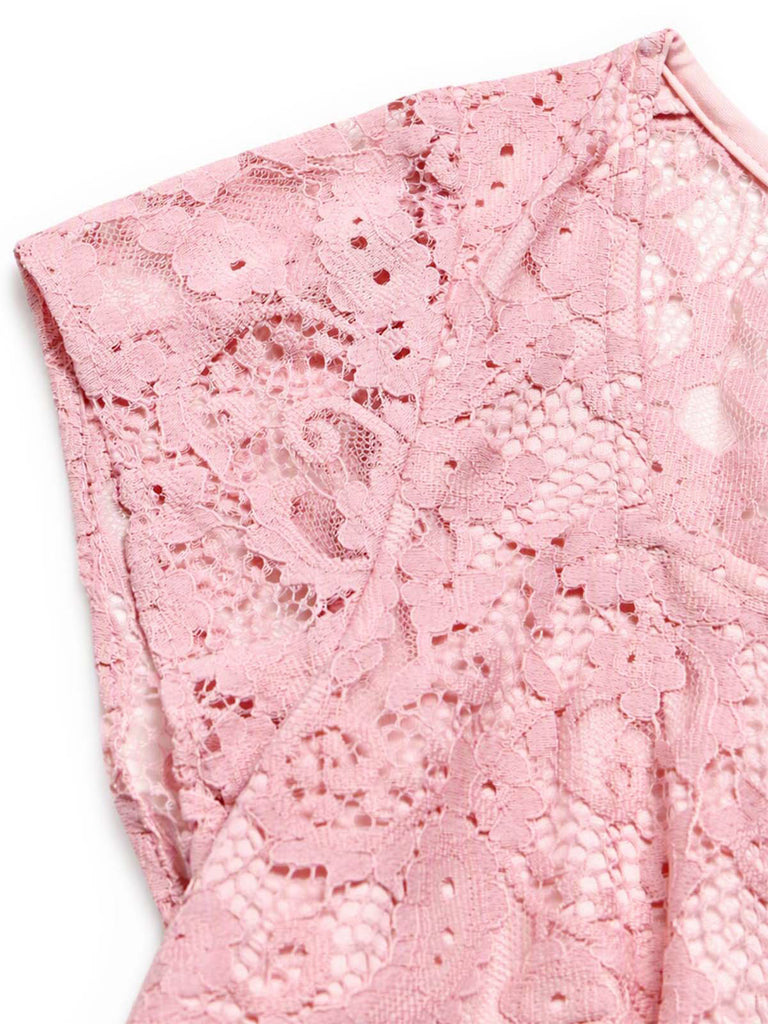 [Pre-Sale] Pink 1950s Lace Dress 7