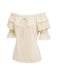 [Pre-Sale] Beige 1970s Lace Ruffle Blouse 4