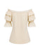 [Pre-Sale] Beige 1970s Lace Ruffle Blouse 5