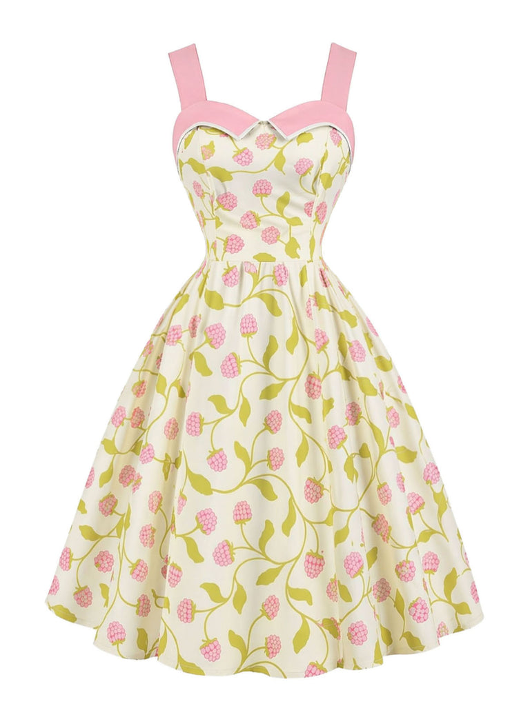 [Pre-Sale] Chartreuse 1950s Floral Dress 2