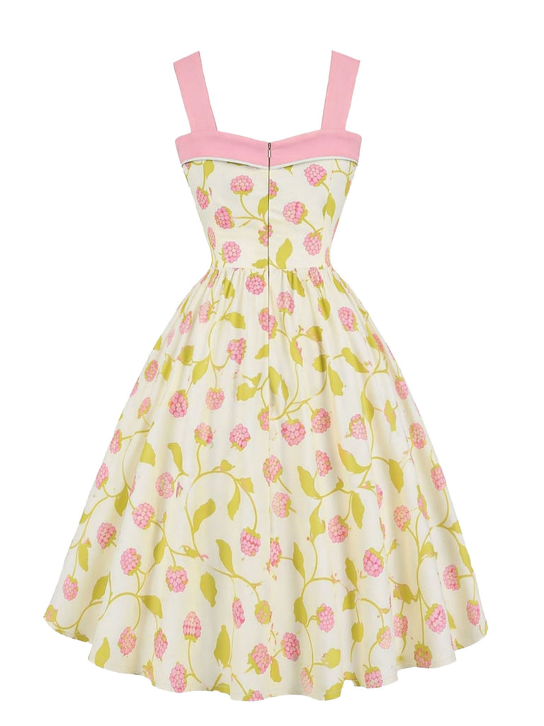 [Pre-Sale] Chartreuse 1950s Floral Dress 3