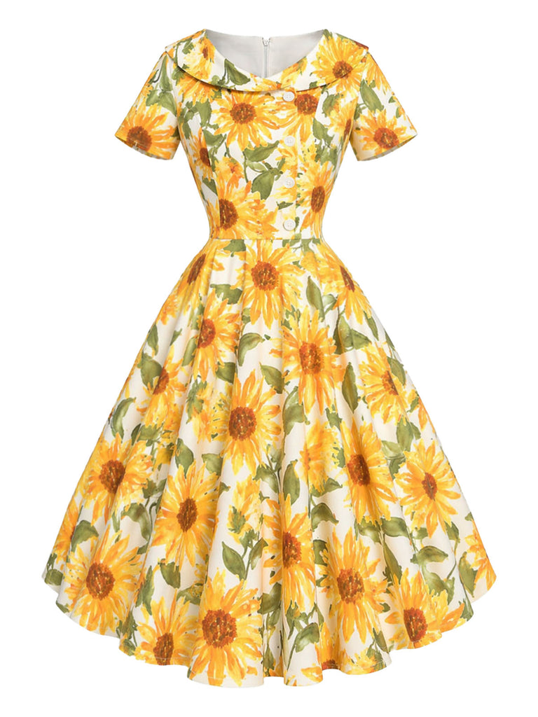 [Pre-Sale] Dark Yellow 1950s Vintage Classic Dress 2
