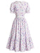 Purple Grey 1940s Dress 3