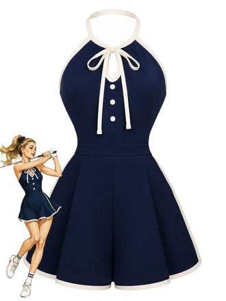 [Pre-Sale] Navy Blue 1970s Vintage Jumpsuit