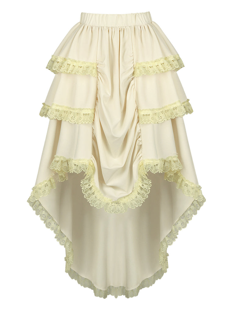 Beige 1950s Vintage Skirt