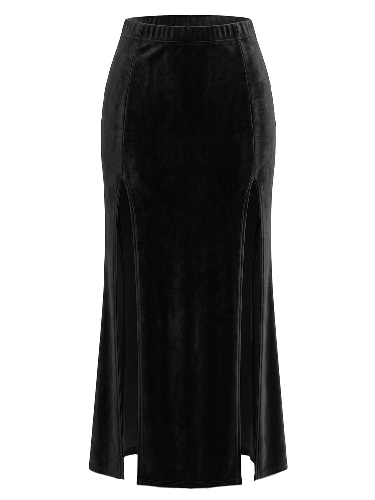 Black 1930s Vintage Skirt 2