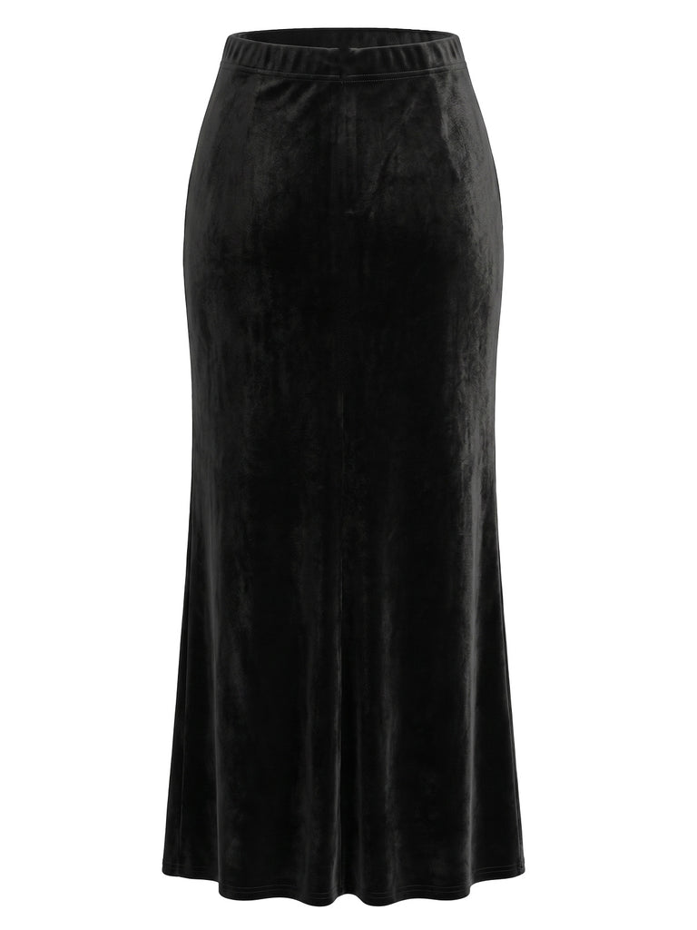 Black 1930s Vintage Skirt 3