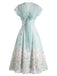[Pre-Sale] Light Blue 1940s Floral Vintage Dress 2