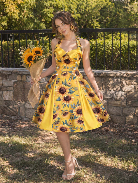 sunflower yellow dress Mesh Maxi - US 2 Versona | sunflower seeds maxi
