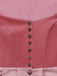 Pink 1950s Velvet Sweetheart Neck Button Front Dress & Apron