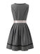 Black 1950s Floral Square Neck Dress 2