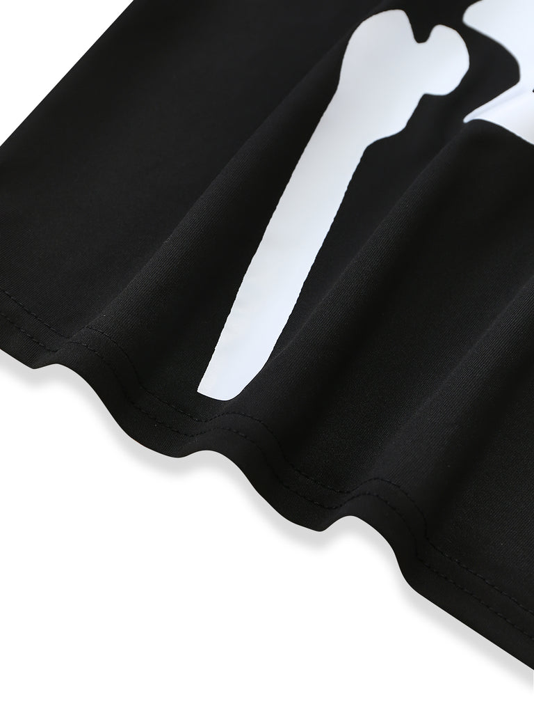 Black 1970s V Neck Dress 7
