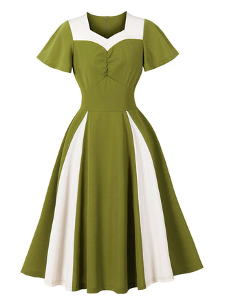 Chartreuse 1950s Vintage Dress