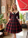 [Pre-Sale] Red & Black 1950s Scottish Plaid Chelsea Collar Dress