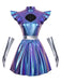 Bronze Violet 1980s Vintage Dress
