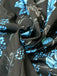 Black 1970s Floral V Neck Jumpsuit 4