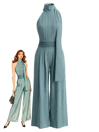 Blue 1930s Vintage Jumpsuit