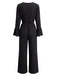Black 1930s Wide Leg Jumpsuit 2