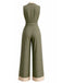 [Pre-Sale] 1930s Sleeveless Lapel Wide Leg Button Jumpsuit