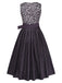 Black 1950s Square Neck Dress 2