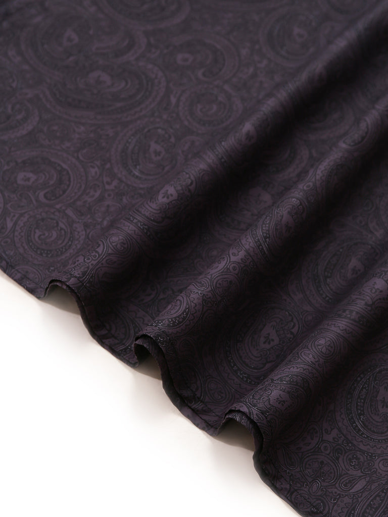 Black 1950s Square Neck Dress 4