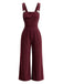 1930s Corduroy Wide Leg Pocket Overalls Jumpsuit