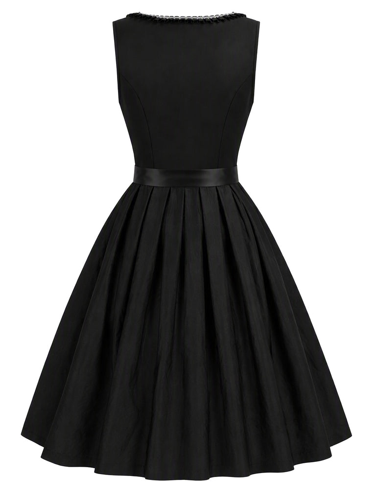 3PCS 1950s Mesh Crop Top &Dress With Floral Embroidered Apron
