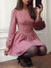 Red 1960s Plaid Bow Dress 4