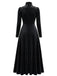 1940s Velvet Puff Sleeve Dress 2