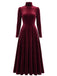 1940s Velvet Puff Sleeve Dress 7