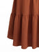 Brown 1970s Square Neck High-Low Hem Dress