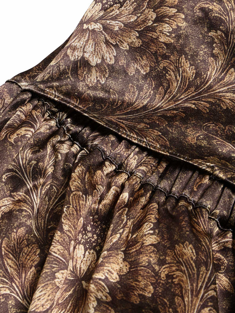 [Pre-Sale] Brown Floral Dress 7