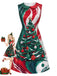 [Pre-Sale] 1960s Christmas Tree Print Peter Pan Collar A-Line Dress