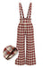 红黑拼色 1970s Plaid Jumpsuit 2
