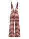 红黑拼色 1970s Plaid Jumpsuit 5
