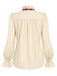 Beige 1970s Long Sleeve Top 9