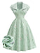 2PCS 1940s Sweetheart Satin Floral Dress With Bolero Jacket