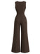 [Pre-Sale] 2PCS 1930s Bishop Sleeve Blouse & Pocket Wide Leg Jumpsuit