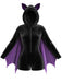 [Pre-Sale] Purple 1960s Halloween Bat Wing Hooded Velvet Romper